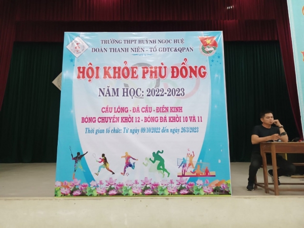 Đoàn Trường Huỳnh Ngọc Huệ tổ chức hoạt động Hội khỏe phù đổng cấp trường năm học 2022 - 2023
