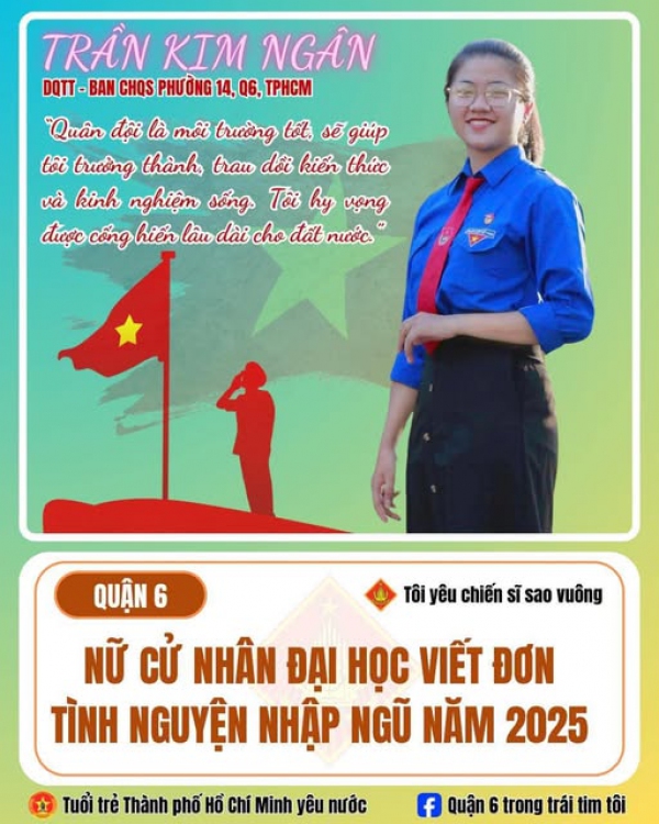 Nữ cử nhân đại học tình nguyện nhập ngũ năm 2025